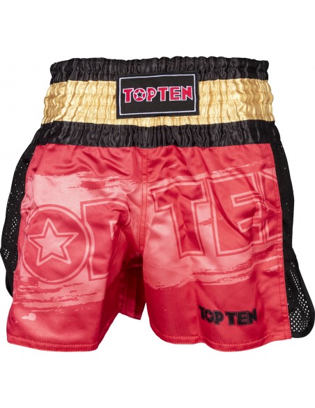Short de kickboxing "Power Ink" - rouge 