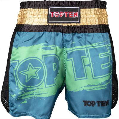 Short de kickboxing "Power Ink" - vert  2