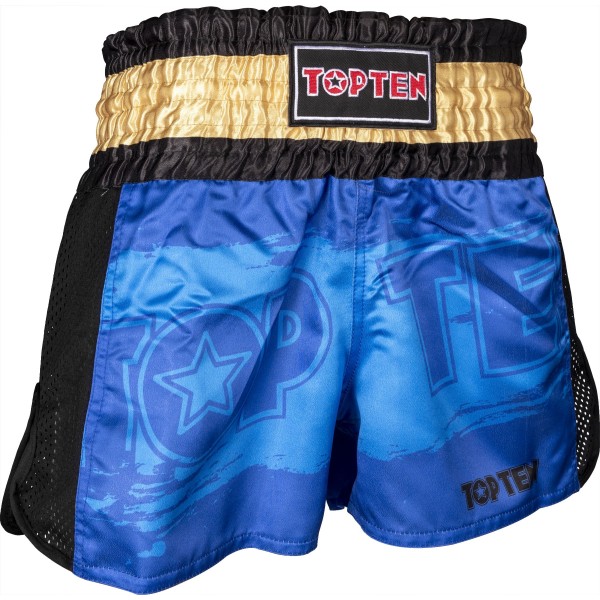 Short de kickboxing "Power Ink" - bleu 