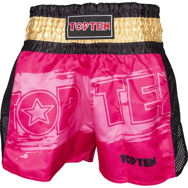 Short de kickboxing "Power Ink" - rose