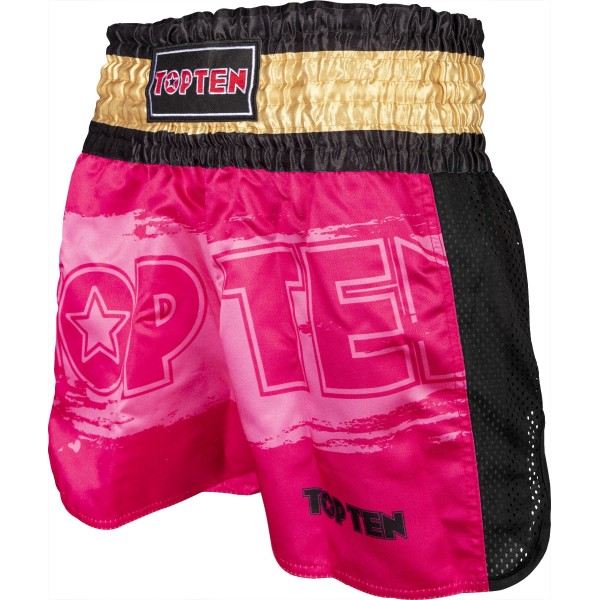 Short de kickboxing "Power Ink" - rose