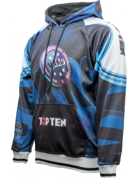 Sweat à capuche « WAKO » - bleu, taille L  Sweat à capuche « WAKO » - bleu, taille L