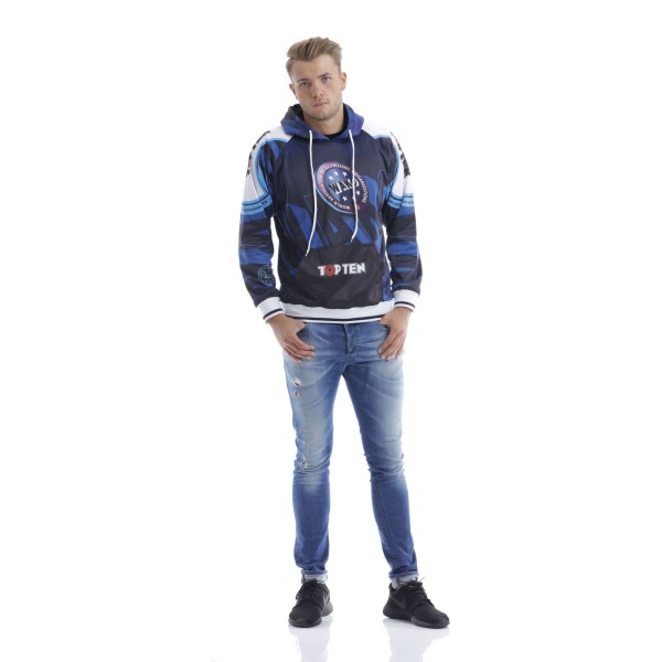 Sweat à capuche « WAKO » - bleu, taille L