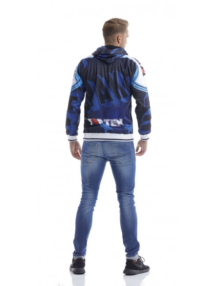 Sweat à capuche « WAKO » - bleu, taille L  Sweat à capuche « WAKO » - bleu, taille L