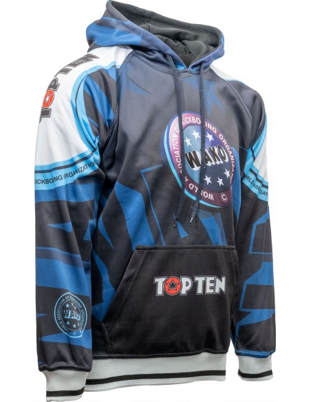 Sweat à capuche « WAKO » - bleu, taille L  Sweat à capuche « WAKO » - bleu, taille L