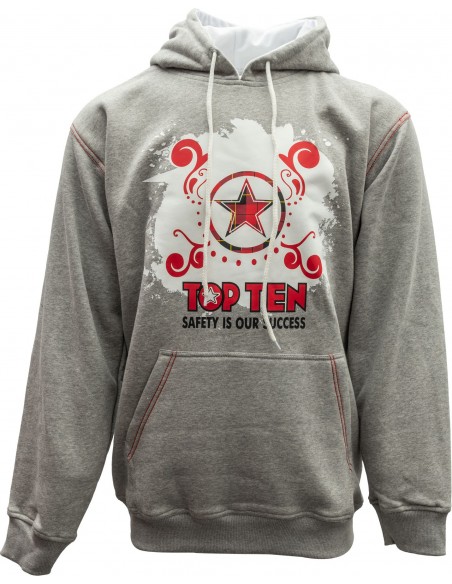 Sweat à capuche "Carreaux" - gris, taille XL 