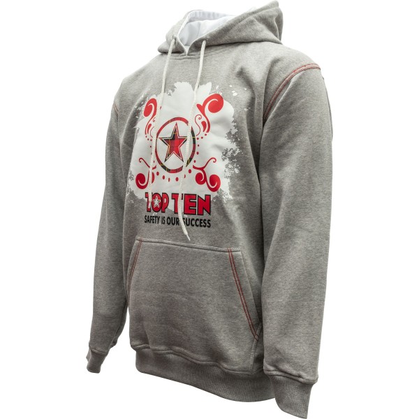 Sweat à capuche "Carreaux" - gris, taille XL 