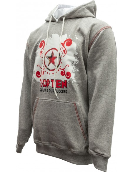 Sweat à capuche "Carreaux" - gris, taille XL 