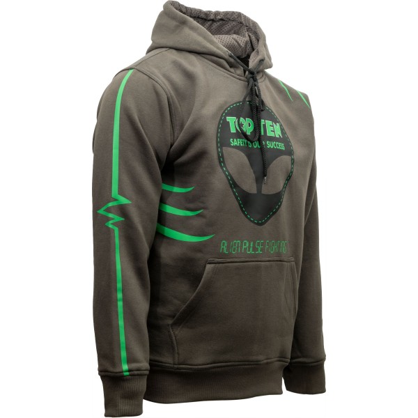 Sweat à capuche "Neon Alien" - noir