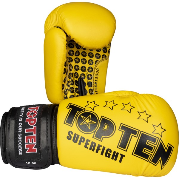 Gants de boxe « Superfight 3000 » - jaune, 10 oz 