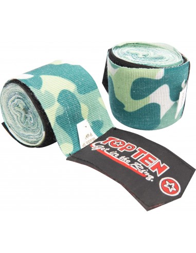 Hand-Wrap, bandage de boxe élastique "Militaire" - 5 cm x 250 cm, vert camouflage 