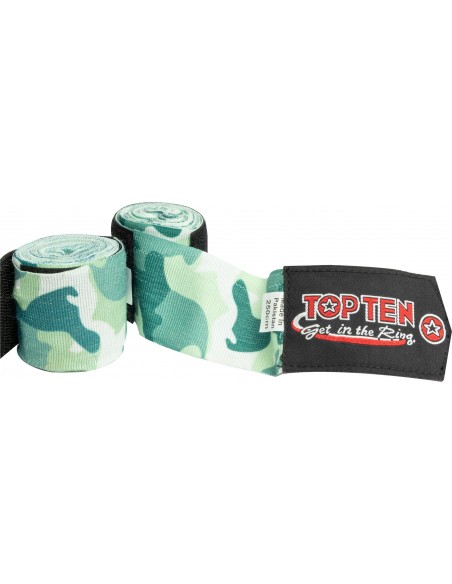 Hand-Wrap, bandage de boxe élastique "Militaire" - 5 cm x 250 cm, vert camouflage  Hand-Wrap, bandage de boxe élastique "Militaire" - 5 cm x 250 cm, vert camouflage