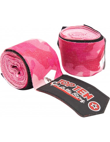 Hand-Wrap, bandage de boxe élastique "Militaire" - 5 cm x 250 cm, camouflage-rose 