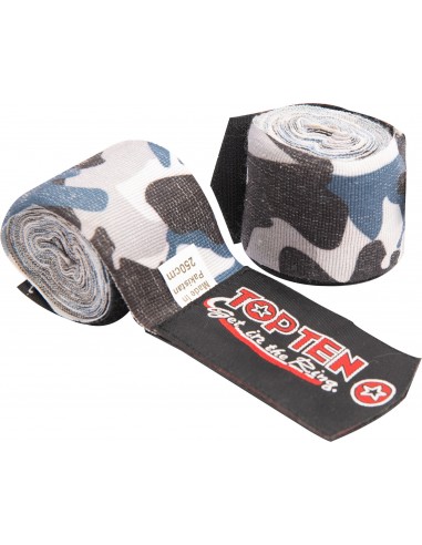 Hand-Wrap, bandage de boxe élastique "Militaire" - 5 cm x 250 cm, camouflage-noir 