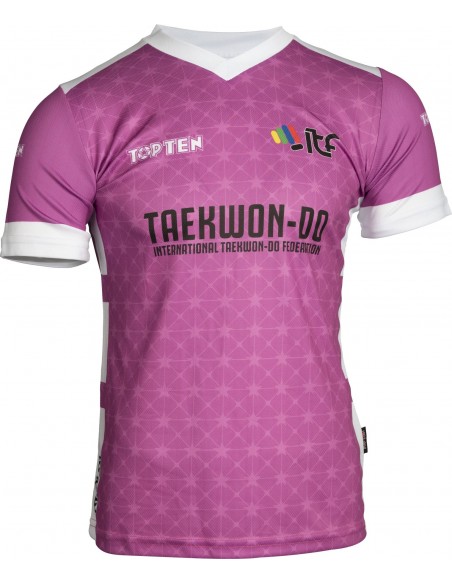 Maillot ITF "Star Grid" avec col en V  