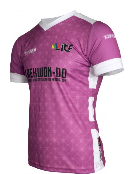 Maillot ITF "Star Grid" avec col en V  